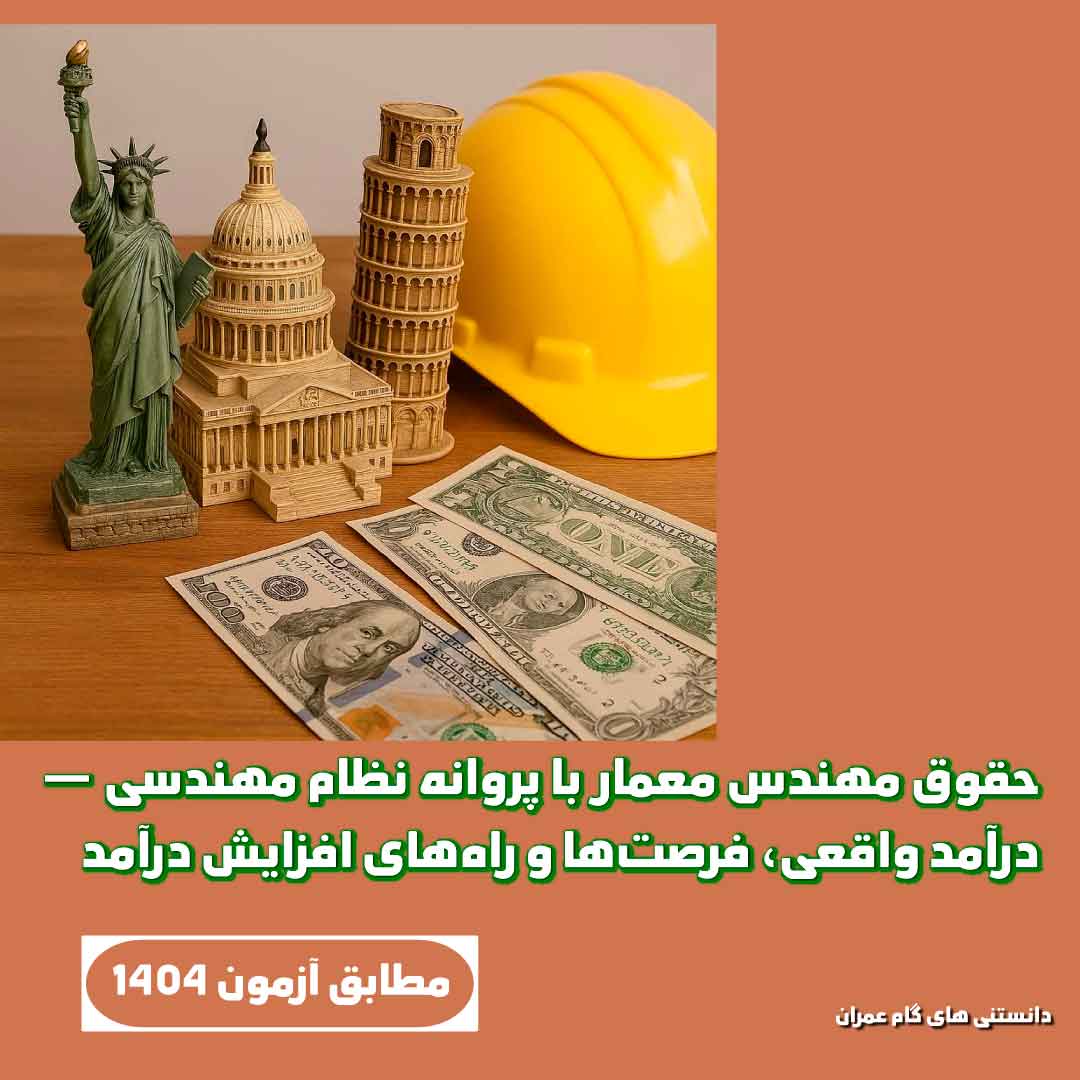 حقوق مهندس معمار با پروانه نظام مهندسی